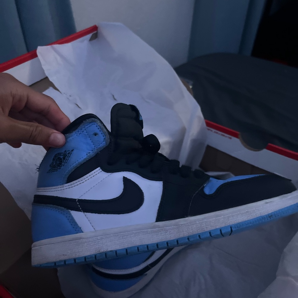 Nike High-Top Sneakers in Black, White, and Blue